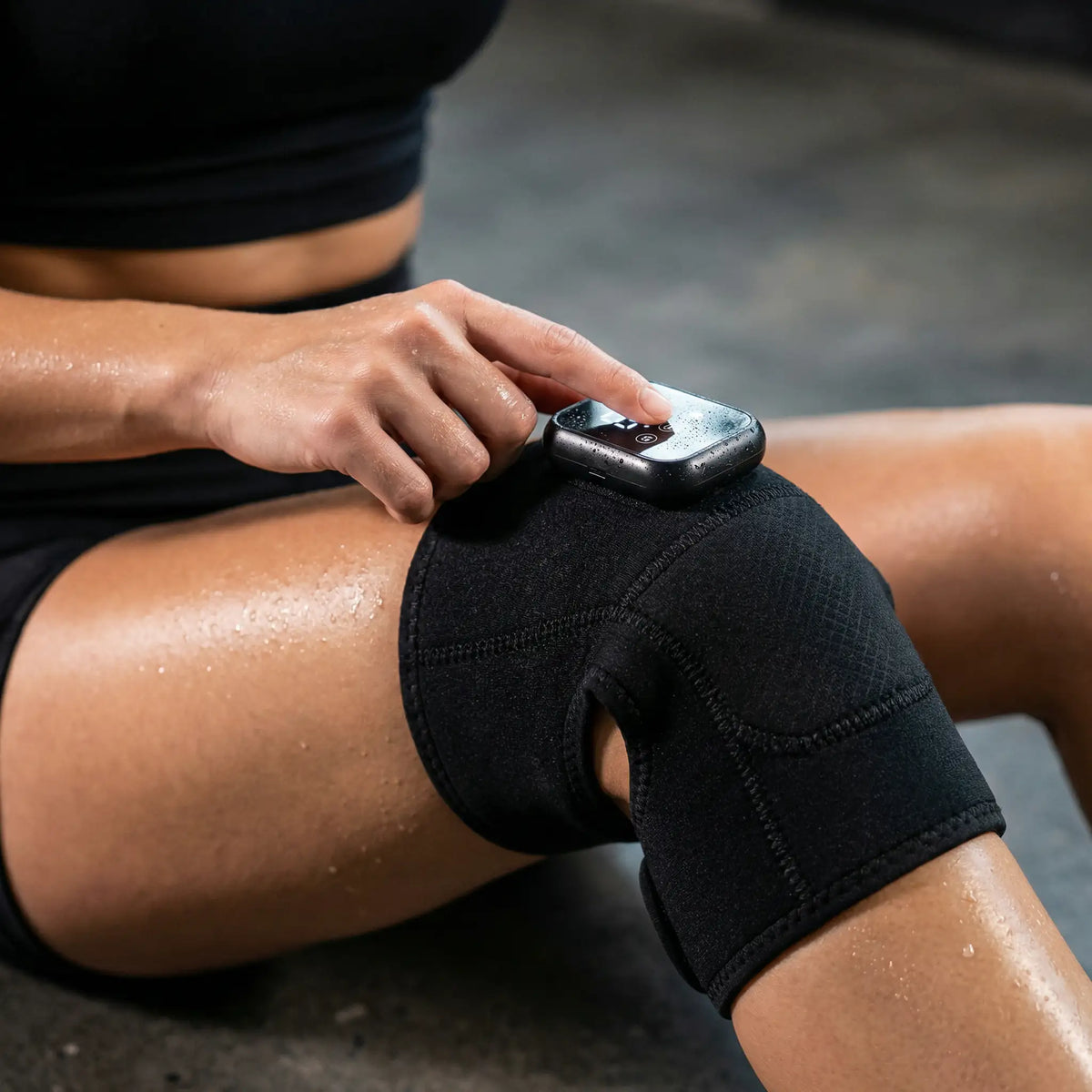 Masajeador de rodilla con calor y vibración inalámbrico | Pulsax