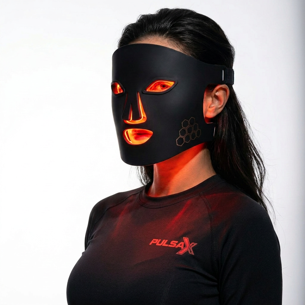 Máscara LED facial flexible para rutina de belleza en casa | Pulsax