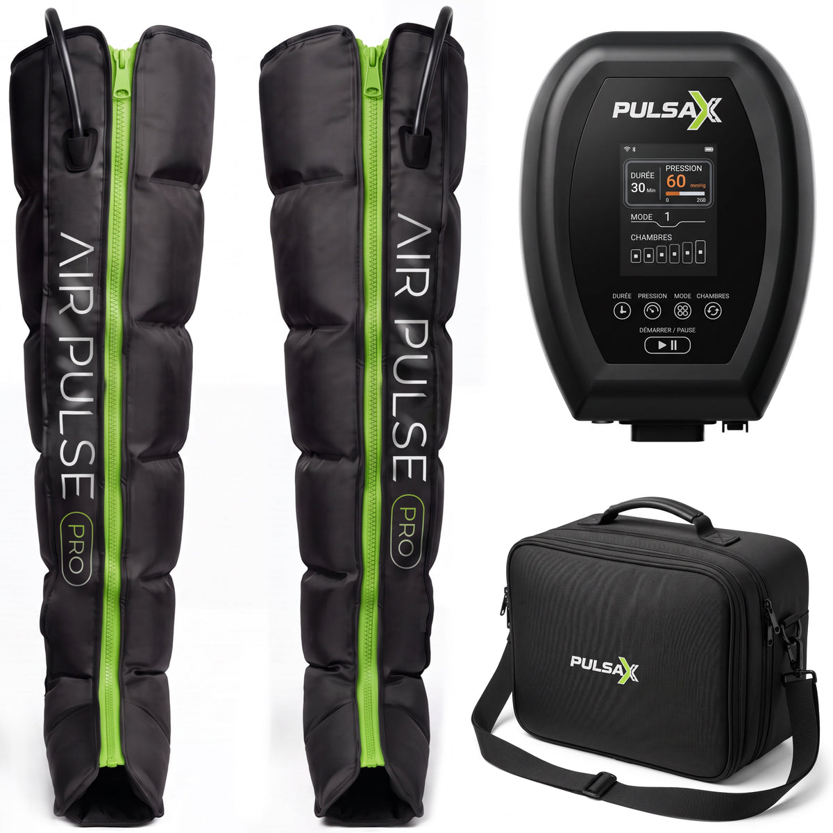 AirWave Pro — Botas de masaje por aire inteligentes para piernas | Pulsax