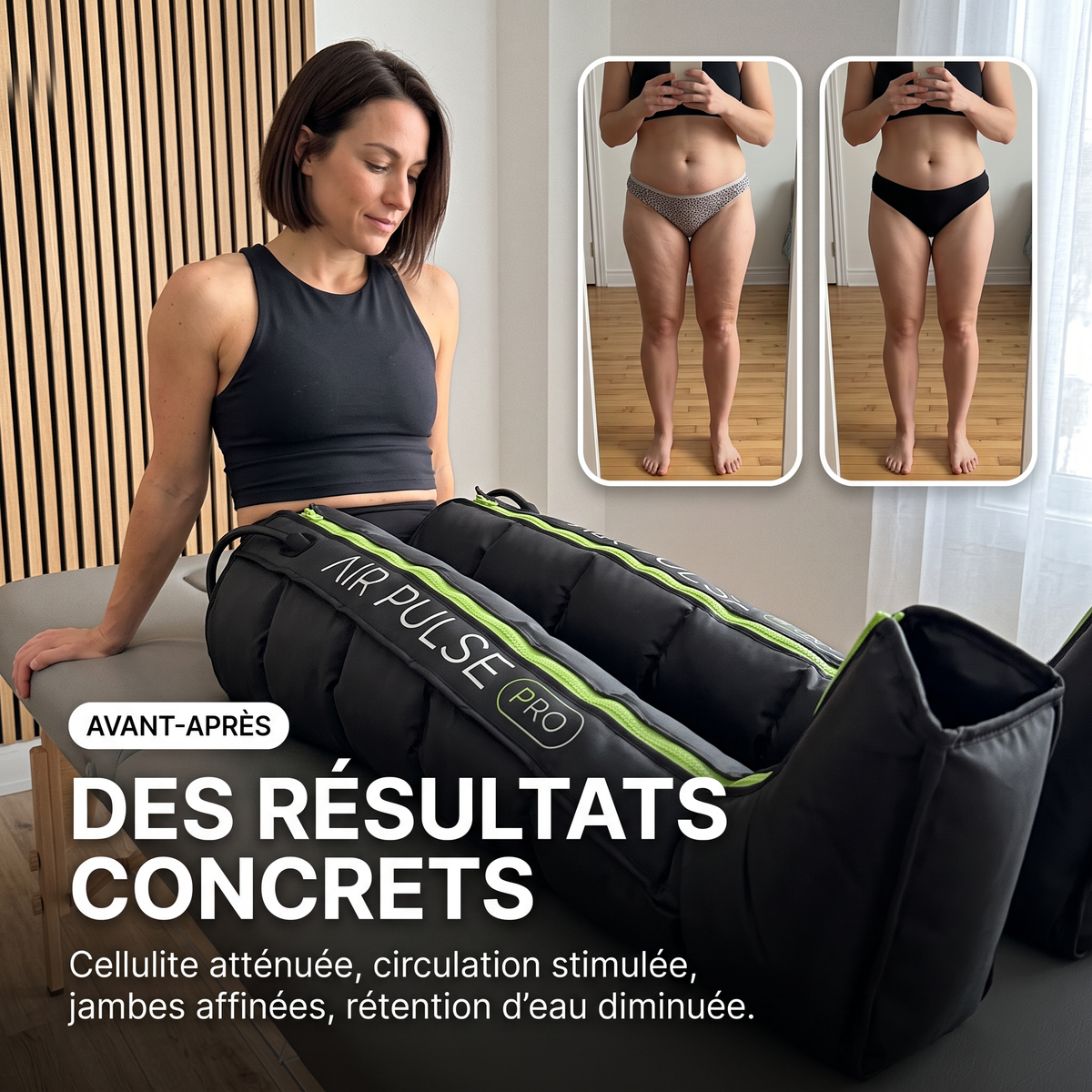 AirWave Pro — Botas de masaje por aire inteligentes para piernas | Pulsax